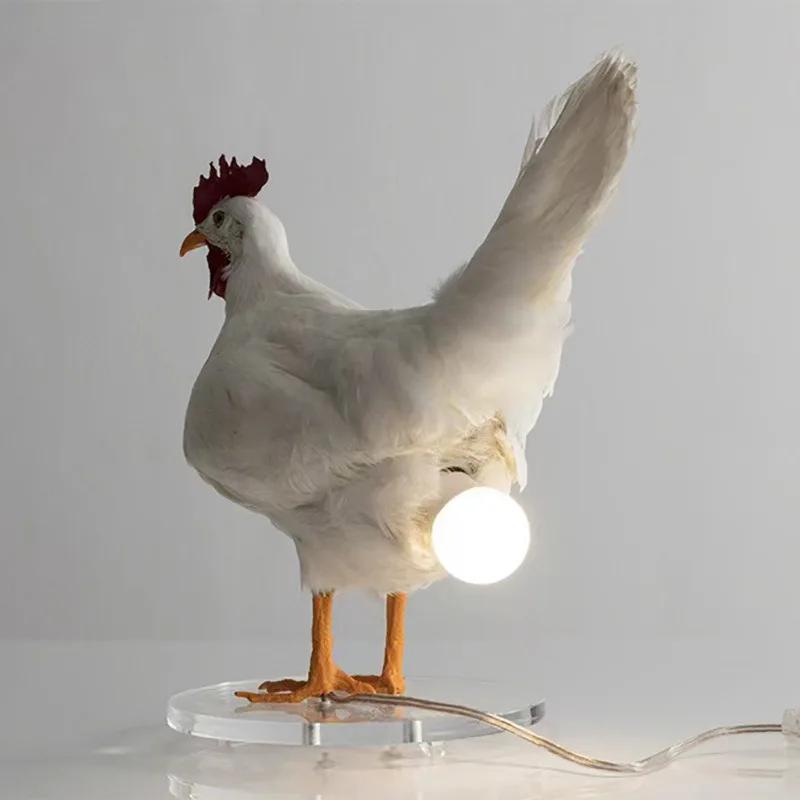 1~2PCS Chicken LampNight Lights Simulated Animal Easter Home Decor Party Carnival  Chick Decor Night Light Ornaments Table Lamp