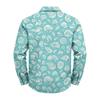 Men's Hawaiian Loose Fit Long Sleeve Shirt with Classic Collar Vintage Casual Button Down Shirt Suitable for Spring and Autumn Wear