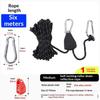 4/6M Adjustable Camping Tent Awning Wind Rope With Fastener Buckle Pulley Tensioner Ratchet Hangers For Lights