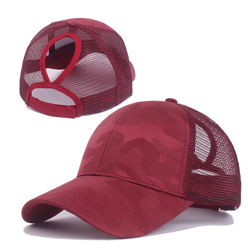 Summer Mesh Baseball Caps for Women Men Adjustable High Ponytail Hats Messy Cap Quick-Drying Hollow Snapback Sports Baseball Hat