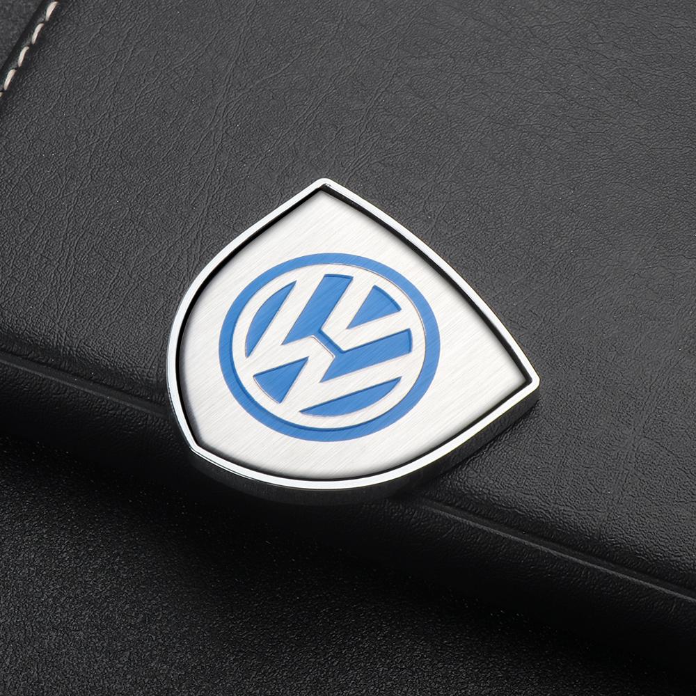 T301/2pcs 3D Metal Car Window Trunk Emblem Decor Sticker Valve Cap For Volkswagen Jetta Golf Beetle GTD GTI MK4 R Auto Accessories