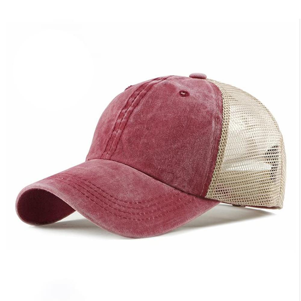 Croogo Mesh Trucker Solid Color Baseball Sweat BB Sun Sports Running Lightweight Cap, Breathable, Cap, Cap, Cap, Protection, Cap, Cap, Driving,