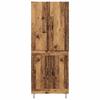 Highboard 2 pcs Reclaimed Wood Wood Based Material