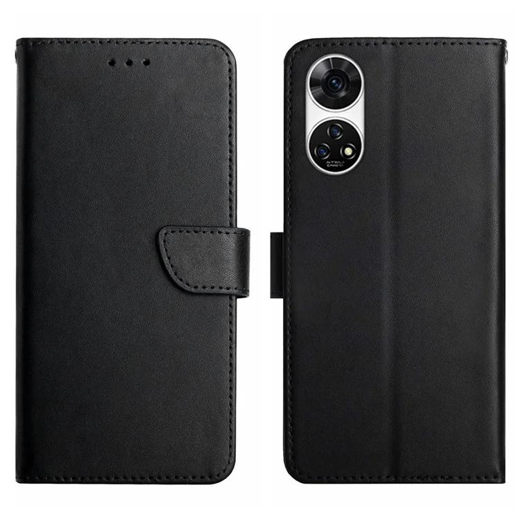 

HT02 для ZTE Anshin Family A303ZT чехол-подставка из натуральной коровьей кожи + противоударный чехол для телефона TPU