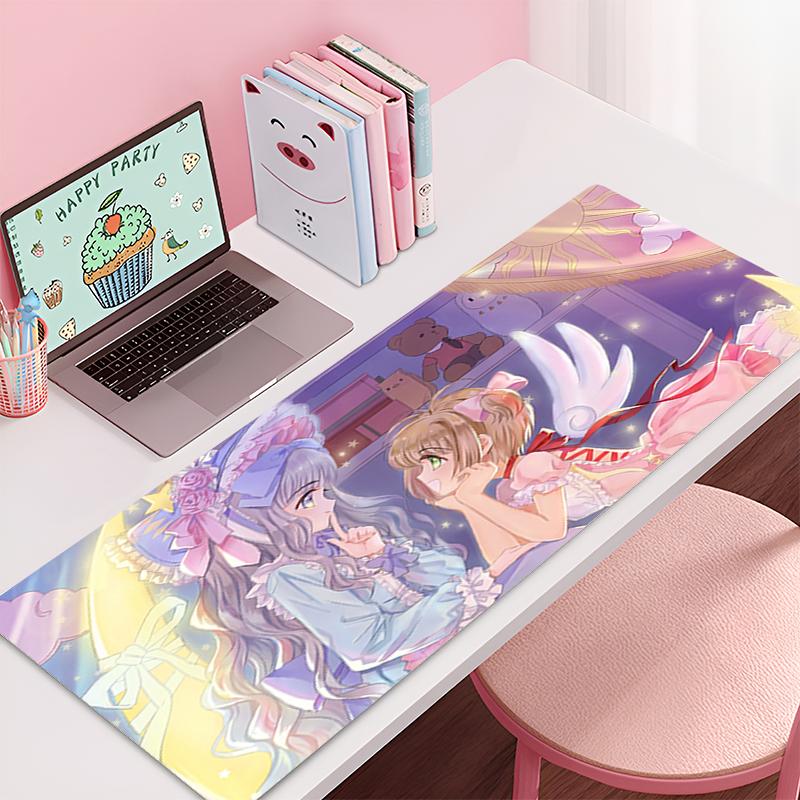 Gaming Accessories Gamer Keyboard Desk Mat C-Cardcaptor Sakura Kawaii Non-Slip Laptop Notebook Office Mousepad 900X400 Mouse Mat