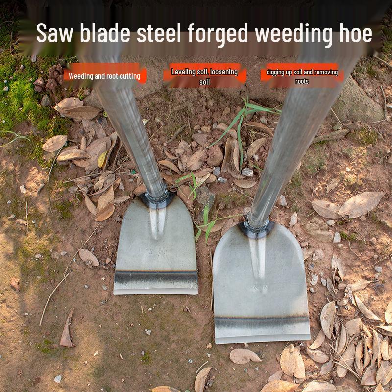 Long-Handled Steel Gardening Hoe for Weeding, Digging, and Turning Soil
