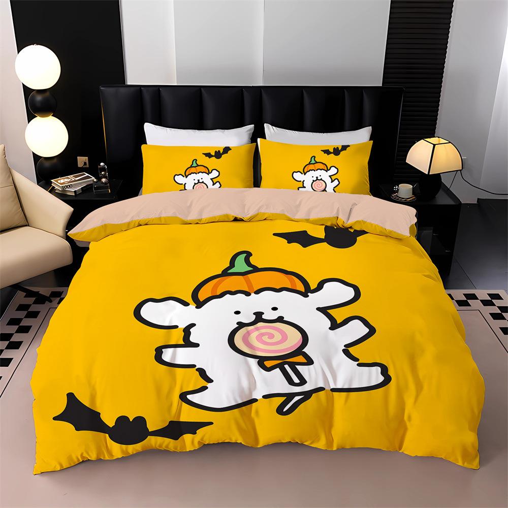 Comforter New Cartoon Puppy Bedding Set 3D Digital Printed Pug Anime Kids Adult Size