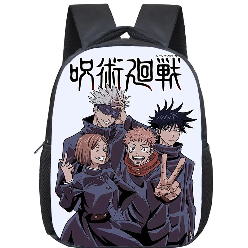 Anime Jujutsu Kaisen Backpack Boys Girls Kindergarten Book Bag Children School Bags Manga Gojo Satoru Yuji Itadori Backpack Gift
