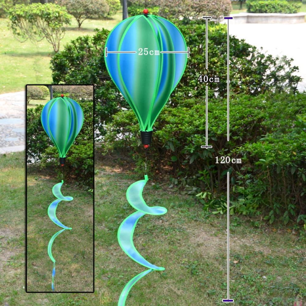 40cm Balloon Hot Air Balloon Spinner Plastic Striped Tie Dye Pinwheels