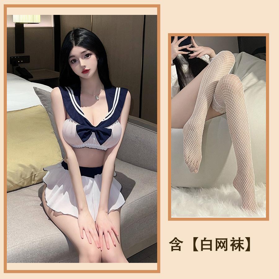 Sex Underwear Passion Student Suit Uniform Seduction Sexy 2D Bow Female Nightclub Female