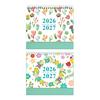 2026-2027 Floraler Schreibtischkalender Spiralbindung Januar bis Juni 18 Monate Monatsplaner Heim Büro