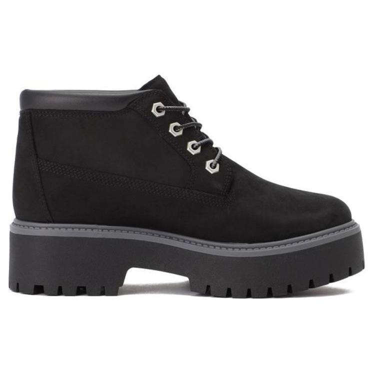 (WMNS) Timberland Stone Street Premium Platform Waterproof Chukka Boots 'Black Nubuck' Women's A5REN