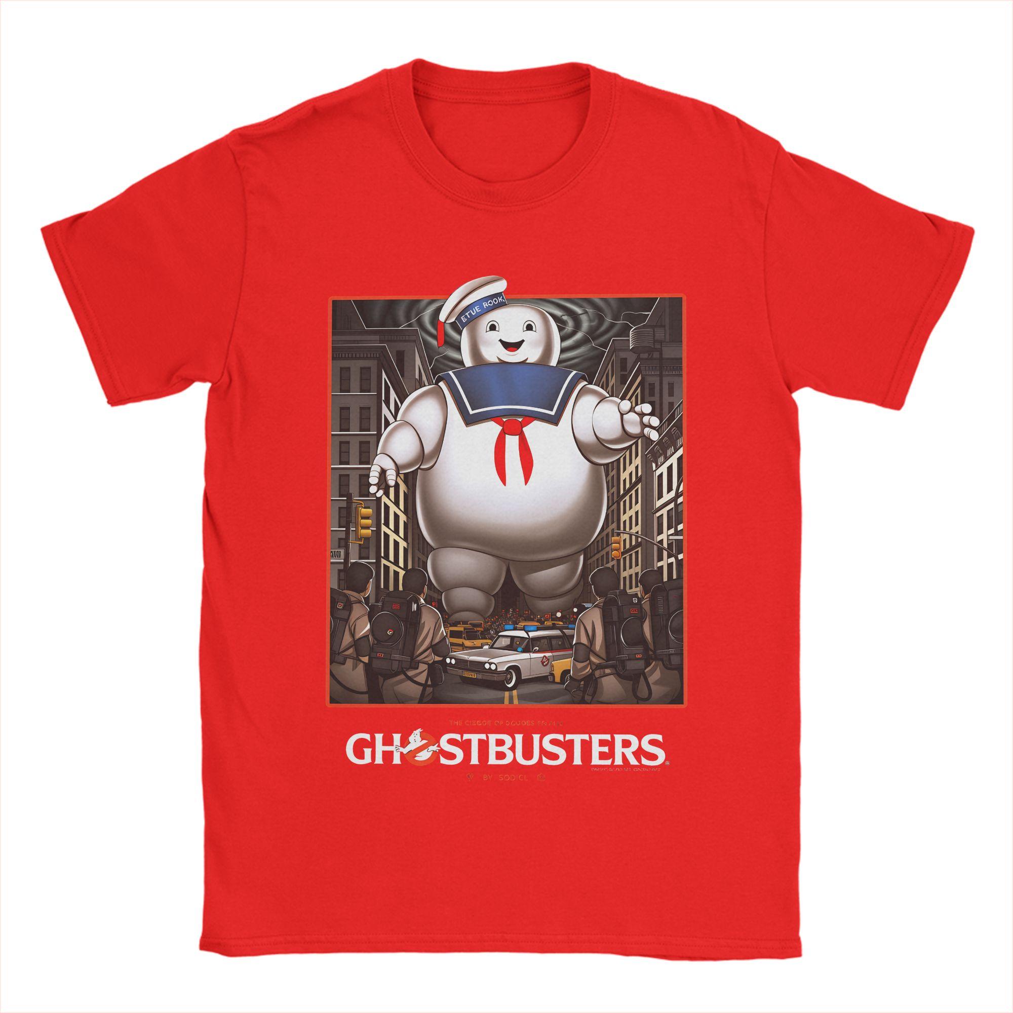 Movie collaboration Ghostbusters T Shirt Summer Cotton T Shirts For Unisexs Hipster Casual Tshirt Short Sleeve Vintage Top Tees S