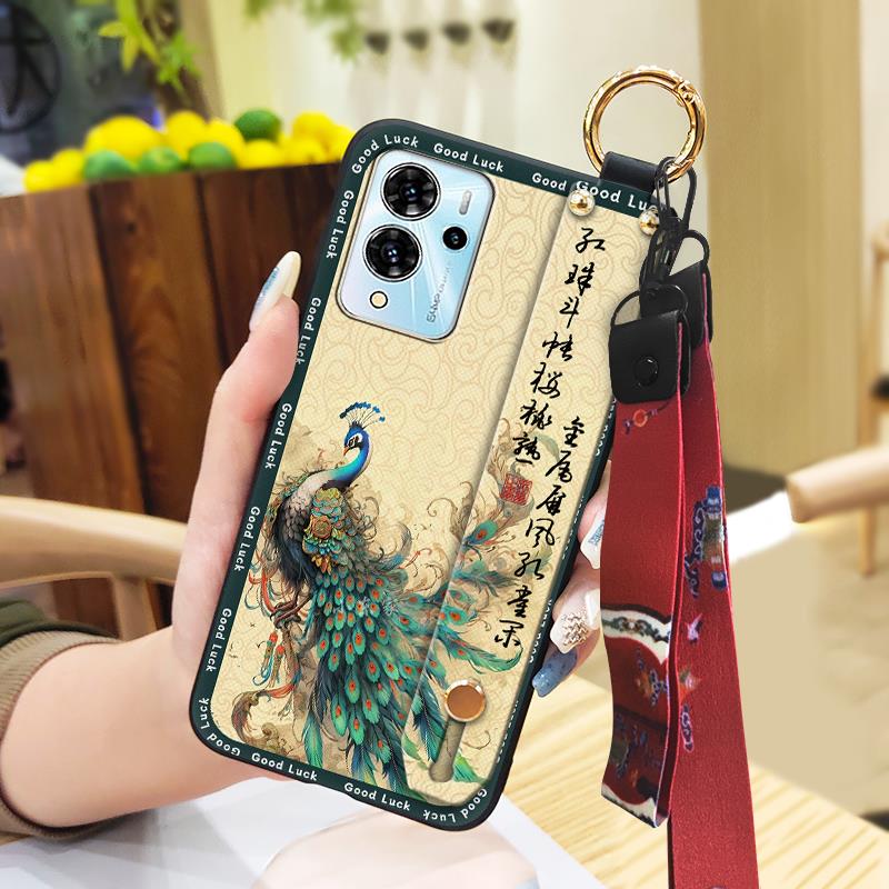 Silicone Dirt-resistant Phone Case For ZTE Blade V40 Pro Durable Waterproof Wristband Anti-dust Shockproof Elderly Lady