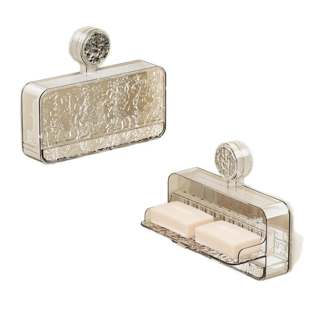 Wall Mounted Soap Dish Waterproof Toilet Drain Soap Box Light Luxury Soap Box  Bathroom Accessories