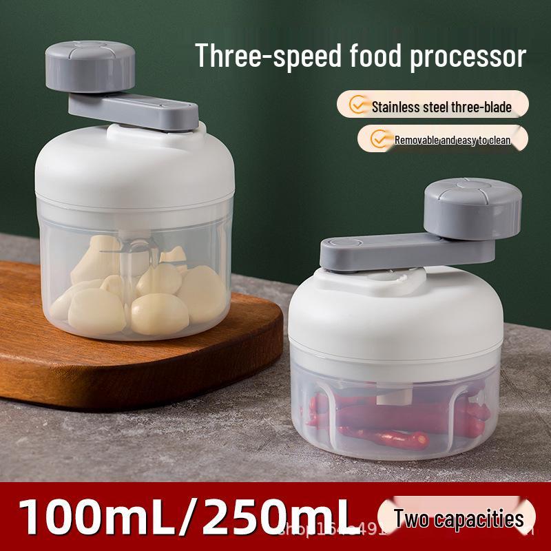 

Ручная многоскоростная чеснокодавилка и измельчитель - Компактный кухонный инструмент 250ml зелёный