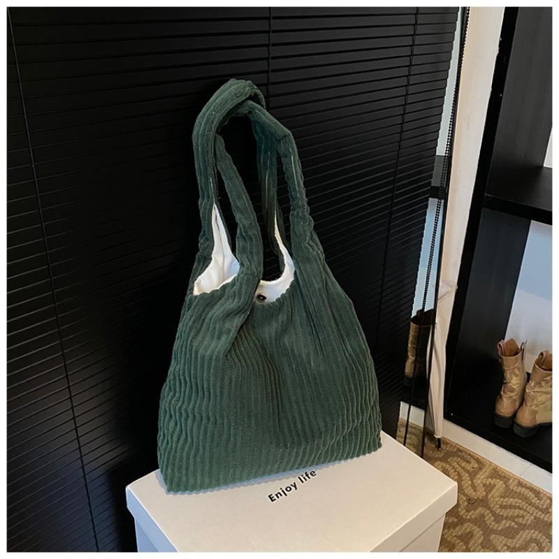 Mode Streifen Samt Eimerbeutel mit großem Fassungsvermögen beliebte neue Mode Schulter Unterarmtasche Texturbeutel