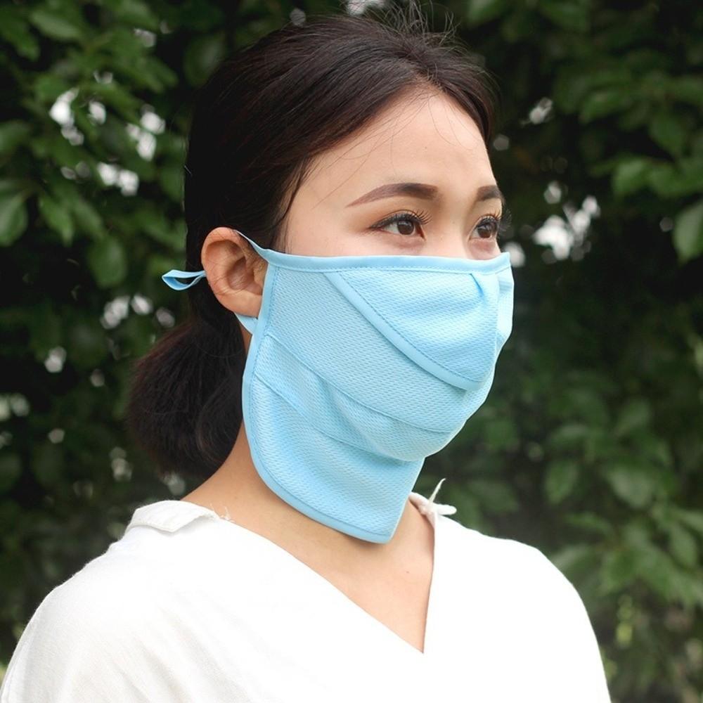 

Breathable Sunscreen Mask Scarf Shield Dustproof Face Mask Quick-drying UV Protection Neck Gaiter for Cycling, Sports, Fishing синий