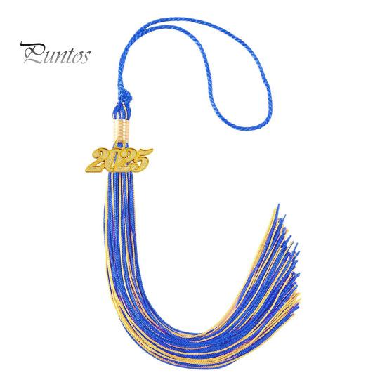 

Выпускная кисточка 2025 года 9-дюймовая кисточка с подвеской 2025 года Стандартная кисточка Памятный подарок для выпускных церемоний Фотографии синий/золотистый