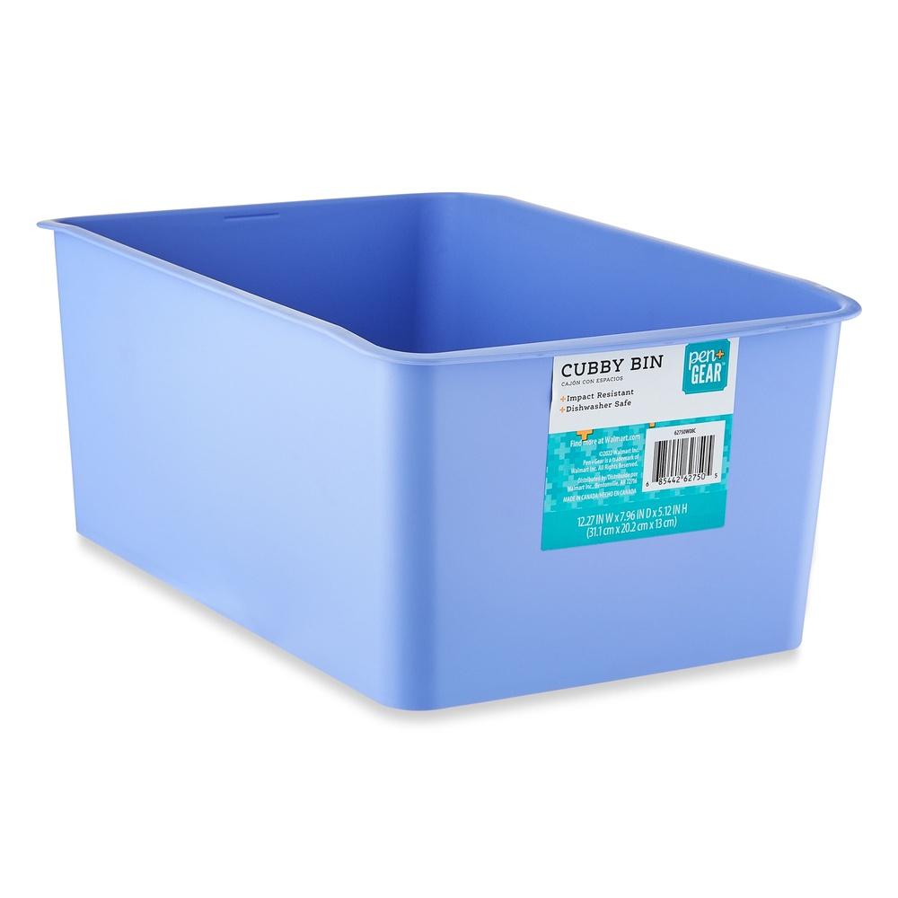 Plastic Small Cubby Bin Organizer Set 6-Pack Desktop Storage Art Supplies Toy Bin Classroom Cubbies Washable Storage Solution