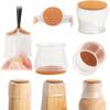 4/8/16Pcs Chair Leg Floor Protectors Silicone Chair Leg Protectors Caps Covers Furniture Pads Sliders with Wrapped Felt Bottom