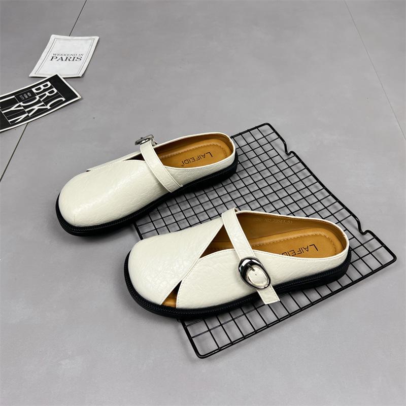 

Slippers women wear summer new soft bottom bag head half slippers with skirt beach cool slippers 40