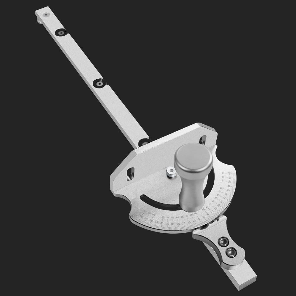 Universelle Tischkreissägen-Gehrungslehre, Aluminium-Winkelschiebelineal, schnelle Positionierung mit 27 Winkeln