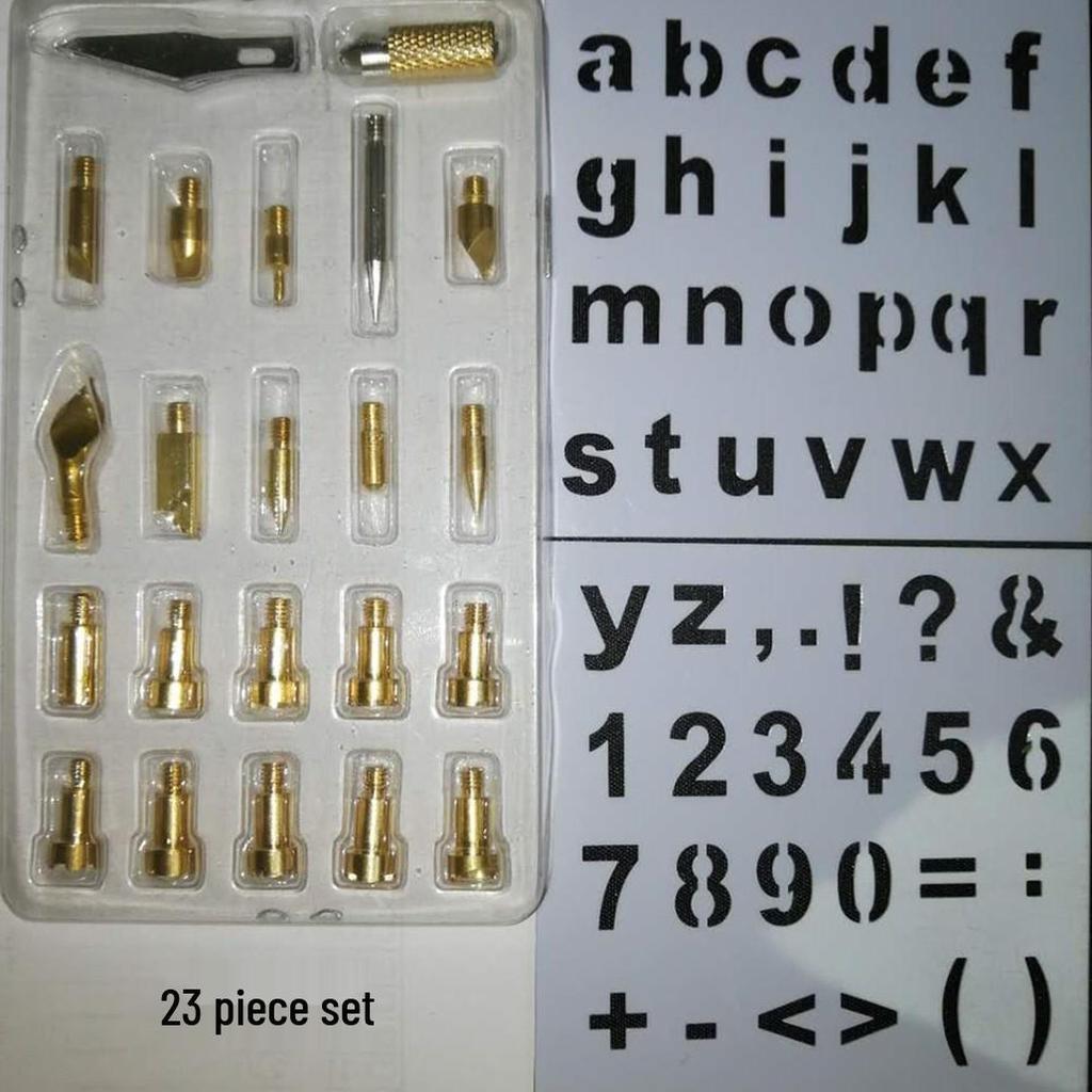 Pyrographie Heißpräge & Ledergravur Set: Optionen mit 61/53/28 Teilen verfügbar.