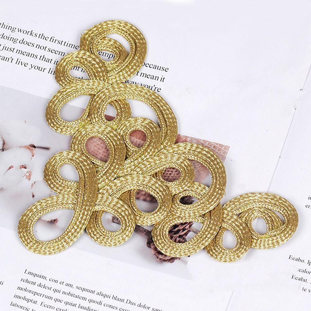 Golden Chinese Knot Buttons Handmade Tang Suit Buttons Cheongsam Buttons  Cheongsam Making