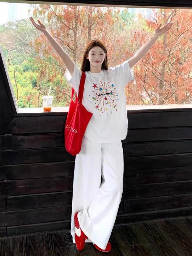 2025 Plus Size Women's American Style Loose Short Sleeve T-Shirt: New Summer Design