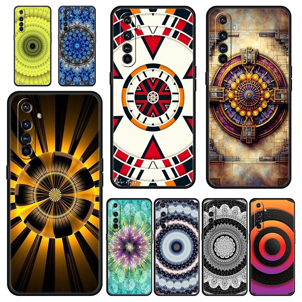 Retro Circular Totem Design Soft TPU For Realme 13 12 11 10 9 Pro Plus GT3 GT2 C21 C25 C35 C53 C55 C67 Pro 5G Phone Case Cover