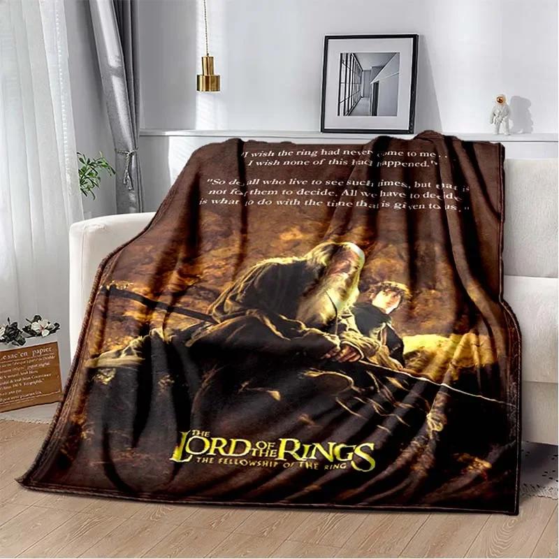 2025 New Fashionable L-Lord of the Rings Printed Blanket Hotel Office Comfortable Warm Sofa Bed Soft Blanket Gift Picnic Blanket