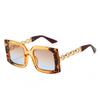 JYL TS Sunglasses UV Square Large Frame Chain/3242