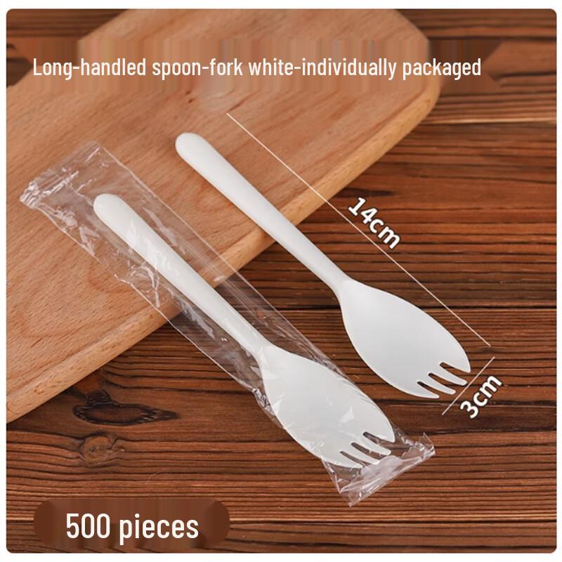 Saintbilai Disposable Plastic Fork Spoons