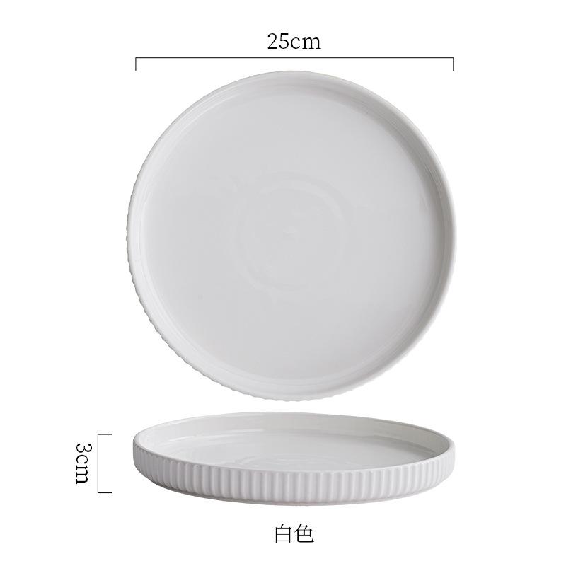 Creative Nordic Style Ceramic Plate Hotel Restaurant Home Western Food Plate Steak Plate Pasta Plate Pizza Plate Salad Plate