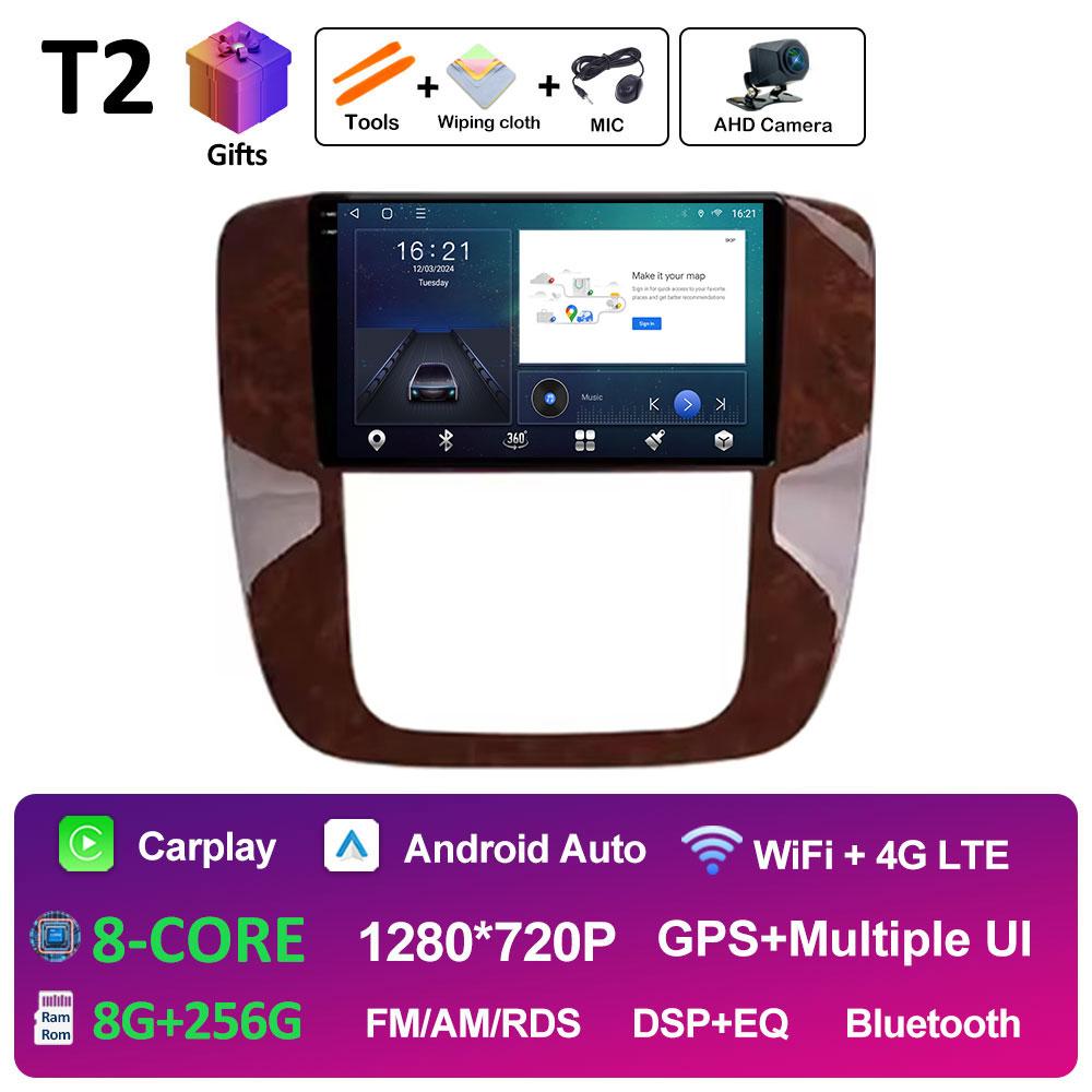 Android 14 For GMC Yukon Chevrolet Tahoe Suburban 2008 2009 2010 2011 2012 Wireless Carplay DSP Stereo Android OS BT Accessories