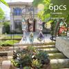 6Pcs/Set Handmade Garden Crystal Suncatchers Colorful Rainbow Plant Stakes  Yard Decor