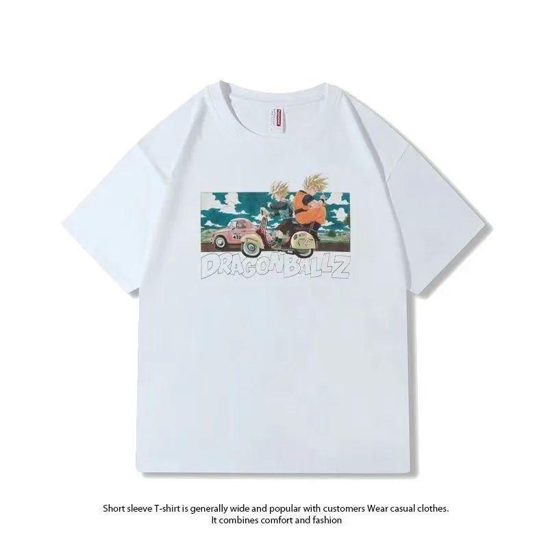 Dragon Ball Joint Surrounding 2025 Summer New Cotton Shortsleeved Animation Wukong Casual Loose Tshirt Ins Shortsleeved Top