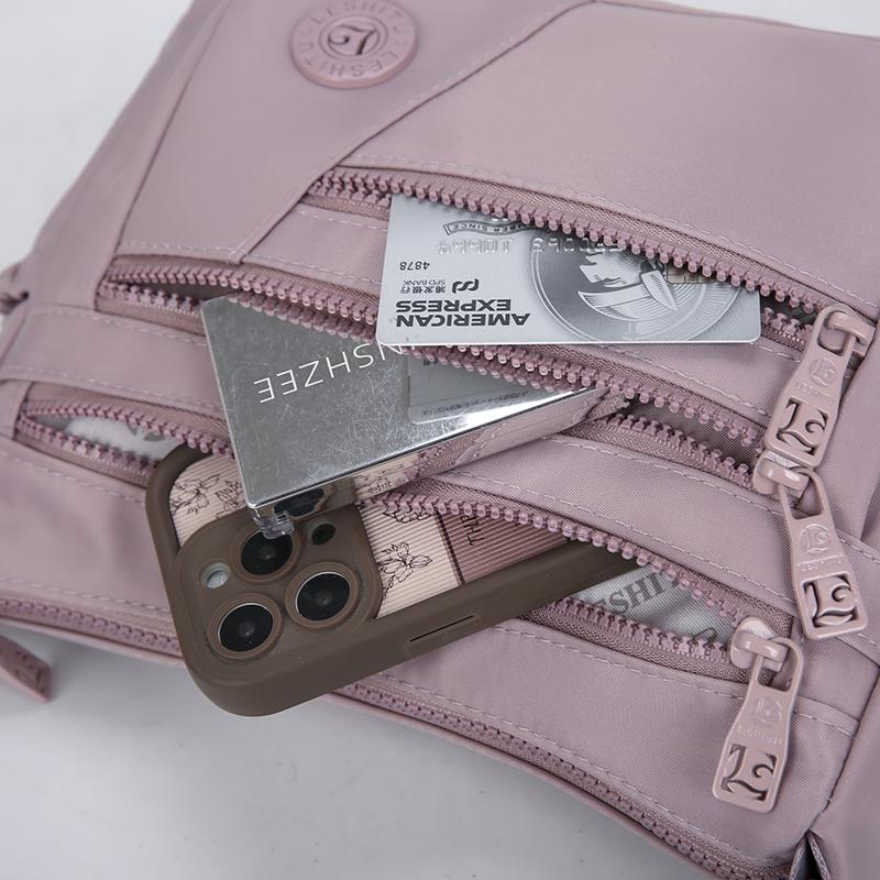 Waterproof Nylon Multi-layer Ladies Crossbody Bag Casual Shoulder Bag for Middle-aged and Elderly Women Large Capacity Bag