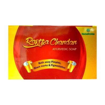 NAGARJUNA Raktha Chandan Ayurvedic Soap 75 G X 9 Pack Natural Sandalwood Herbal Cleansing