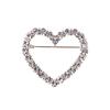 Elegant Rhinestone Heart Brooch for Women's Fashionable Clothing Accessories