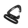 5pcs Plastic Alloy Camping Hiking Keychain Black Belt Clip New Triangle Carabiner  Outdoor Tool