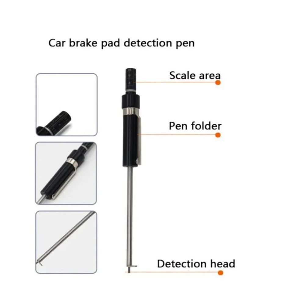 0.2 Inch Thickness Brake Pad Tester Accurate Brake Pad Inspection Tool Automotive Maintenance