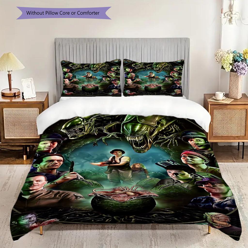 Alien Vs Predator Ultimate Battle Threepiece Set 1 Duvet Cover 2 Pillowcase Without Core Soft And Comfortable Christmas Birthday Gift