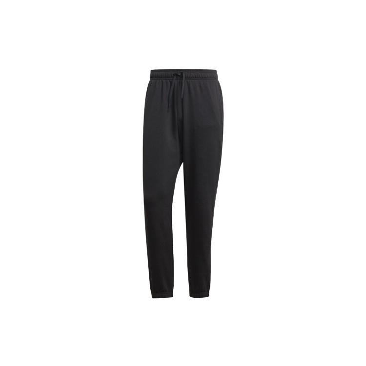 adidas neo Essentials Linear Tapered Logo Knit Long Pants Black Men s DQ3081 M