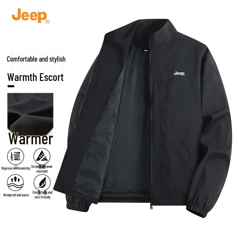 JEEP Men s Casual Stand Collar Jacket 2XL