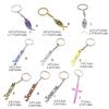 Fashionable Metal Letter/Fish/Crosses Pendant Key Rings Charm for Trendsetters