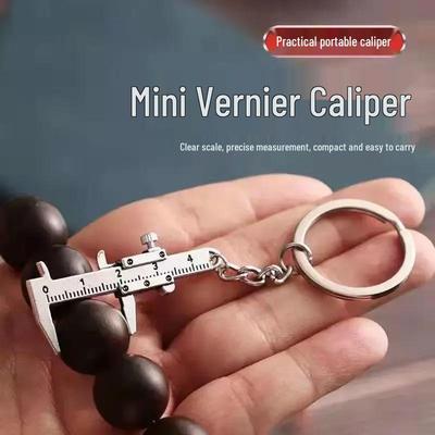 Mini Kumpas Anahtarlık Kolye - Taşınabilir 0-40mm Ölçüm Aleti