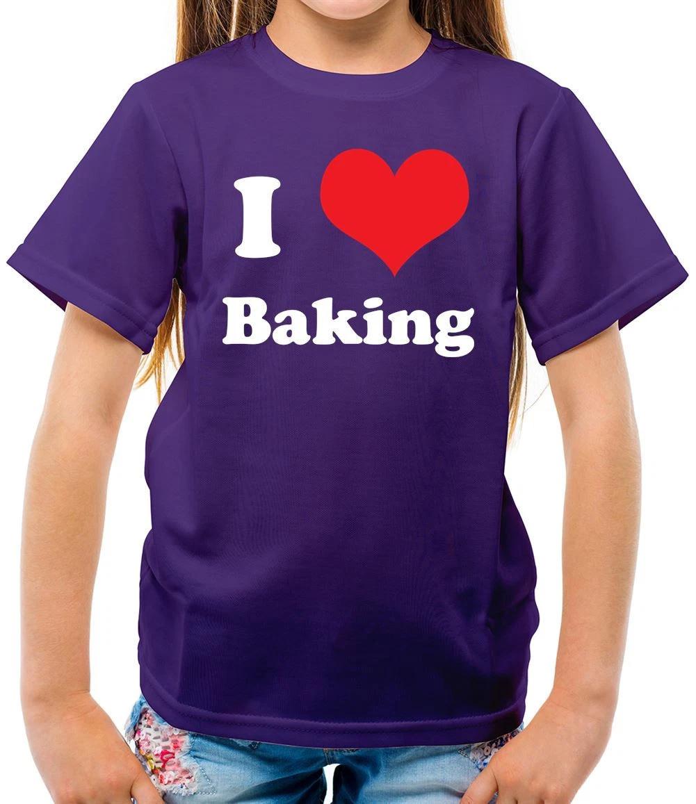 I Love Baking - Kids T-Shirt - Bake Baker Cake Cakes Bakery love Pastry Funny 100
