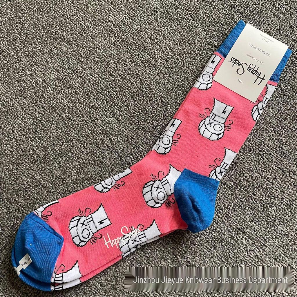 Hippy Happy Ανδρικές Ευέλικτες Μοντέρνες Μόδες Κάλτσες Μήκους Μέσης Γάμπας από Βαμβάκι